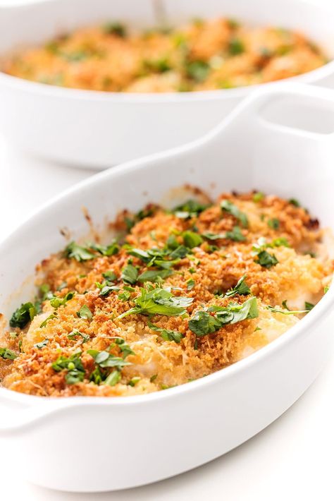 New England Baked Scallops with Panko - The Lemon Bowl® Parmesan Baked Scallops, Baked Bay Scallop Recipes, Baked Scallops Bread Crumbs, Bay Scallop Recipes Easy, Baked Bay Scallops, Baked Scallop Recipes, Oven Baked Scallops, Crusted White Fish, Bay Scallops Recipe