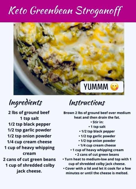 Green Bean Stroganoff, Healthy Beef Stroganoff, Healthy Ground Beef Recipes, Beef Recipes For Dinner Easy, Low Carb Meats, Recipes For Dinner Easy, Healthy Ground Beef, Ground Beef Recipes Healthy, Ground Beef Dishes