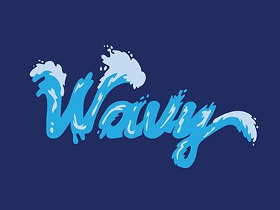 Wavy Wave Graffiti, Water Lettering, Water Typography, Sea Typography, Wavy Typography, Deco Surf, Wavy Font, Surf Logo, Water Splashing