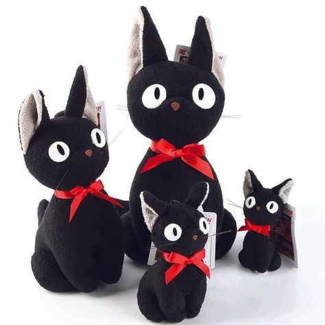 Jiji, the adorable black cat from Studio Ghibli's beloved film, Kiki's Delivery Service is here. Made of polyester with soft PP filling, this adorable feline plushie is available in 4 sizes ranging from 30 cm to 11.5 cm.  Young or old, there’s one for everyone! Awesome Facts: Soft in and out Suitable for all ages Studi Jiji Plush, Space Themed Gifts, Jiji Cat, Totoro Plush, Soft Pp, Gadgets Gifts, Gifts For Animal Lovers, Toy Packaging, Kiki Delivery