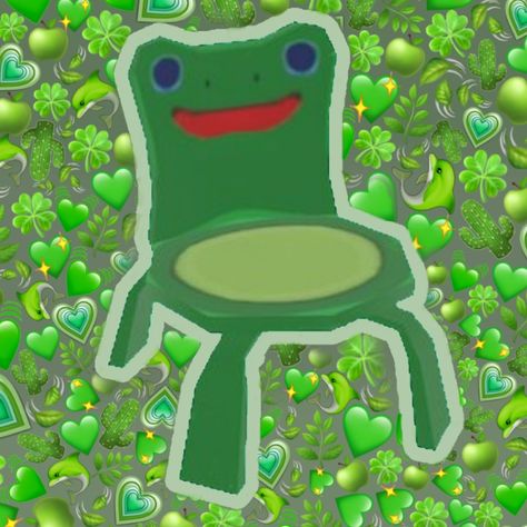 Froggy Chair Tattoo, Frog Chair, Froggy Chair, Froggy Stuff, Fav Youtubers, Purple Cat, Cute Frogs, Fb Memes, Green Wall