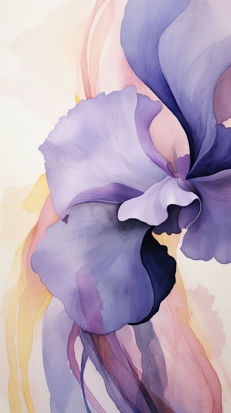 Iris flower abstract painting purple. | free image by rawpixel.com / PLAIIII Iris Flower Wallpaper, Iris Wallpaper, Iris Background, Iris Flower, Iris Pattern, Purple Watercolor Flowers, Iris Painting Acrylic Abstract, Abstract Iris Painting, Paintings Of Iris Flowers