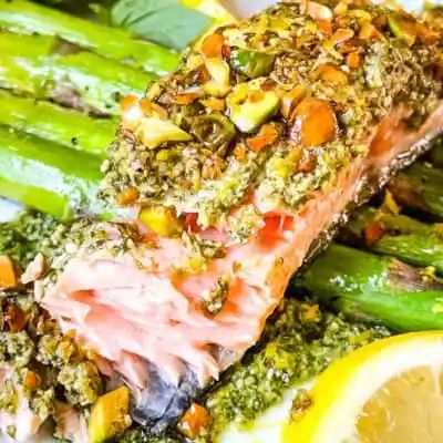 Italian Archives - Three Olives Branch Upscale Recipes, Pesto Crusted Salmon, Pistachio Salmon, Salmon With Pesto, Pesto Salmon Recipe, Best Grilled Salmon Recipe, Crusted Salmon Recipes, Easy Diner, Fish Steak