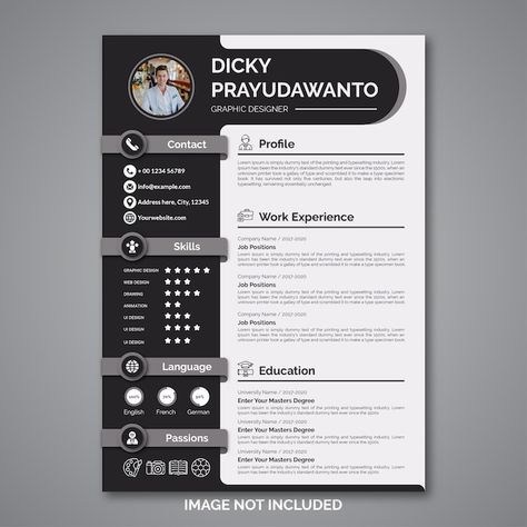 Cv For Teaching, Resume Design Template Free, Curiculum Vitae, Best Cv Template, Cv Sample, Cv Original, Graphic Design Cv, Cv Writing, Curriculum Vitae Template