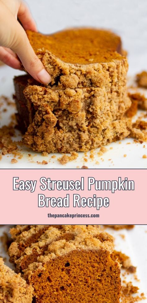 Try this pumpkin bread with crumble topping for a delightful fall treat. This pumpkin streusel loaf offers a perfect balance of flavors and texture. Try this moist pumpkin loaf recipe that doubles as a pumpkin coffee cake. It's very moist pumpkin bread and truly the best pumpkin bread ever. Pumpkin Loaf Recipe, The Best Pumpkin Bread, Coffee Cake Loaf, Best Pumpkin Bread, Baking Fails, Pumpkin Coffee Cake, Pumpkin Streusel, Bread Toppings, Coffee Bread