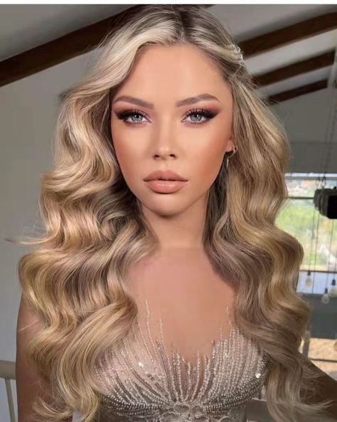 Bridal Waves, Traditional Glam, Wedding Hair Trends, Bridal Trends, Ride The Wave, Long Hair Wedding Styles, Wedding Hair Inspiration, Wedding Hair Down, Bride Makeup