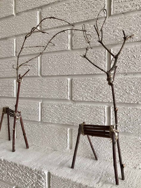 Twig Decorations Branches Diy Ideas, Organic Crafts, Twig Decorations, Twig Ornaments, Twigs Decor, Twig Christmas Tree, Twig Crafts, Twig Furniture, Holiday Decor Ideas