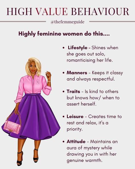 Looking More Feminine, Class Women Quotes, How To Be A Business Woman, Boss Babe Archetype, How To Be A Classy Lady, How To Act Like A Lady, Feminine Manners, Classy Feminine Aesthetic, Dressing Feminine