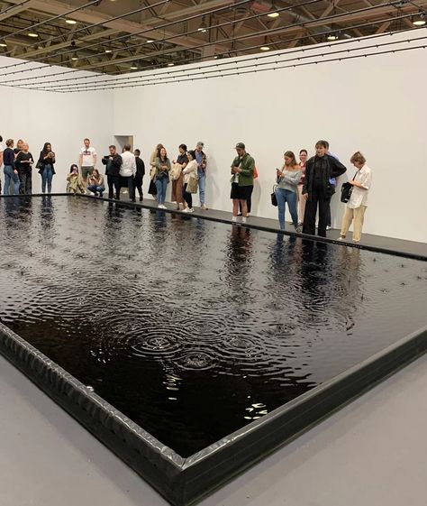 belu-simion fainaru's rose of nothingness drips water in art basel 2019 Water Instalation Art, Water Performance Art, Water Set Design, Water Art Installation, Sound Art Installation, Water Exhibition, Art With Water, Water Projection, Paul Celan