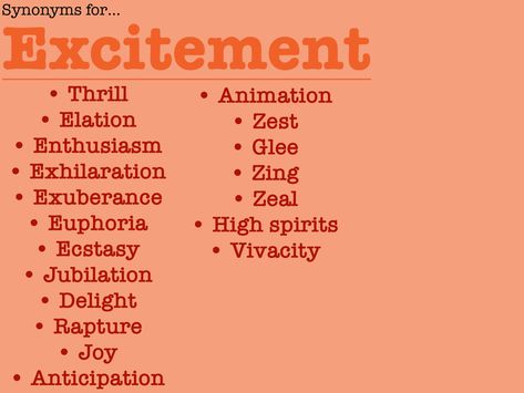 Other Words For Replied, Other Words For Excited, Other Words For Because, Other Words For Shocked, Synonyms For Scream, Excited Synonyms, Synonyms For Embarrassed, Synonyms For Excited, Annoyed Synonyms