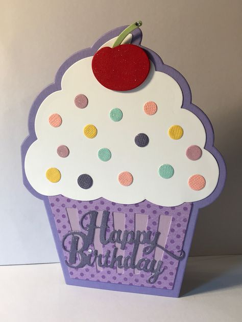 Cupcake Greeting Card, Diy Cupcake Birthday Card, Cupcake Card Template, Paper Cupcakes Diy, Cupcake Birthday Cards Handmade, Cupcake Cards Handmade, Cupcake Craft, Deco Cupcake, Cupcake Crafts