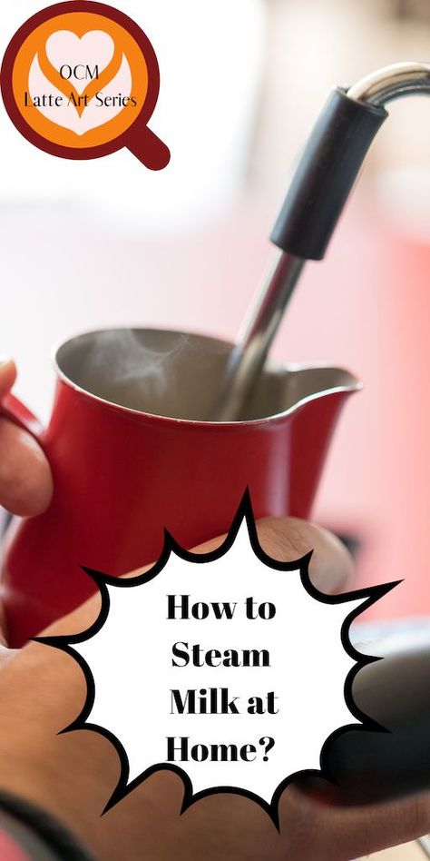 How to steam milk at home for latte art? In order to do so, one should consider a variety of factors involved in the milk frothing process. For starters, the idea of steaming milk for latte art usage, revolves around the idea of building mass and texture in the milk by using steam from an espresso machine’s steam wand to heat the milk, and also incorporate air into the milk, thus creating micro foam (a category of foam that has very small air bubbles). How To Steam Milk With Espresso Machine, Steamed Milk At Home, How To Steam Milk, Steam Milk, Coffee Geek, Speciality Coffee Shop, Frothing Milk, Office Coffee, Coffee Tasting