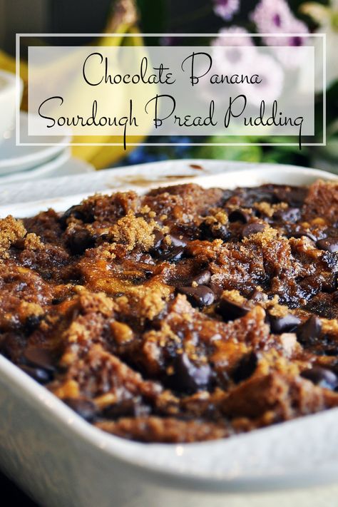 Chocolate Banana Bread Pudding, Sourdough Bread Pudding, White Chocolate Bread Pudding, Banana Bread Pudding, Chocolate Bread Pudding, Canned Blueberries, Sourdough Bread Starter, Scones Ingredients, Bread And Butter Pudding