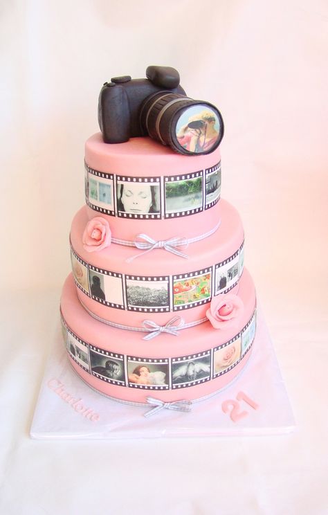 Camera Cake, Camera Cakes, Japanese Cake, Unique Cakes, Cupcake Cake, Gorgeous Cakes, Pink Cake, Anniversary Cake, Love Cake