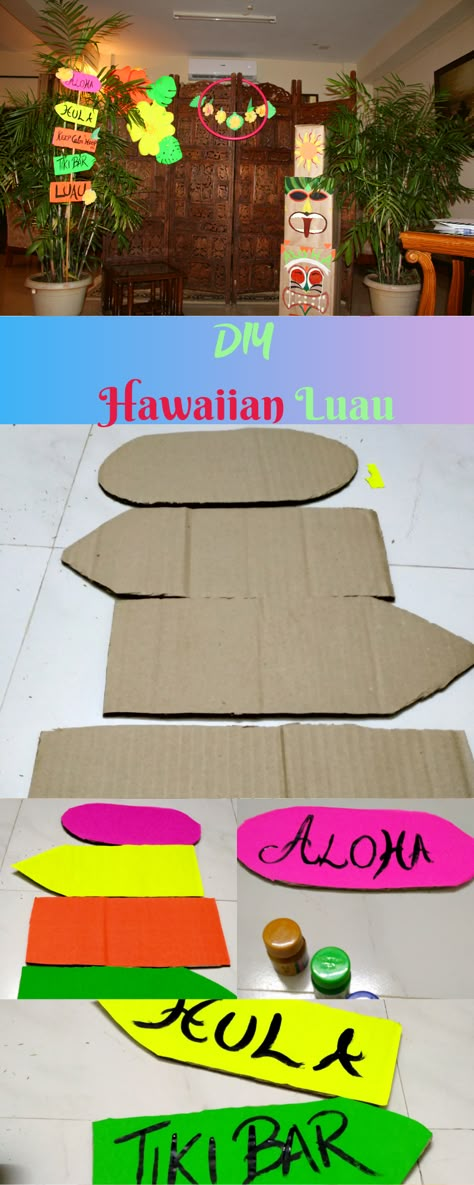 Hawaiian Luau | A perfect theme for your next Kitty Party » The DIY Hustle Hawai Party, Hawaii Birthday Party, Tropisk Fest, Hawaii Themed Party, Luau Decorations, Hawaiian Party Theme, Hawaii Theme, Luau Party Decorations, Aloha Party