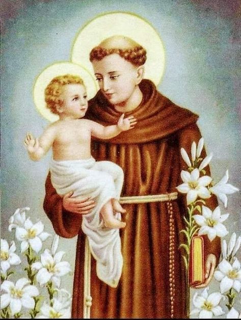 Saint Antonio, Litany Of The Saints, Susi Rejano, St Padre Pio, Saint Anthony Of Padua, Illustrated Manuscript, Catholic Pictures, Catholic Images, St Anthony