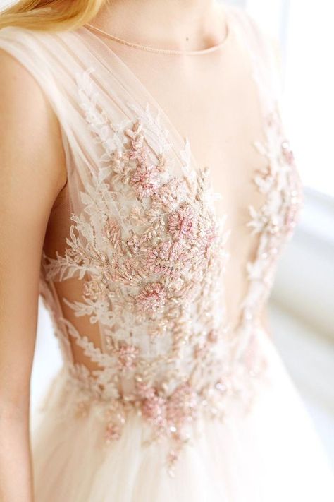 Asos Wedding Dress, Making A Wedding Dress, Embroidered Tulle Dress, Blush Wedding Dress, Spring Wedding Dress, Floral Wedding Dress, Lace Bridal Gown, Tulle Wedding, Tulle Wedding Dress