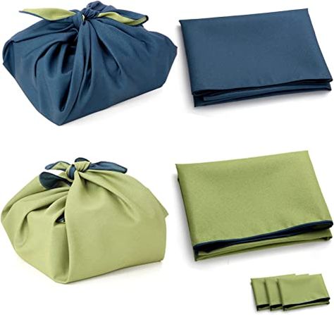 Amazon.com: Furoshiki Wrapping Cloth,3Pack Bento Box Lunch Wine Bottle Cover,Double Side 27.55x27.55 Inch Extra Large Japanese Style Christmas Cloth,Waste Free Shopping Bag,Navy Blue : Home & Kitchen Japan Lunch, Sustainable Gift Wrap, Wrapped Wine Bottles, Furoshiki Wrapping, Wrapping Cloth, Wine Bottle Covers, Bottle Wrapping, Waste Free, Lego House