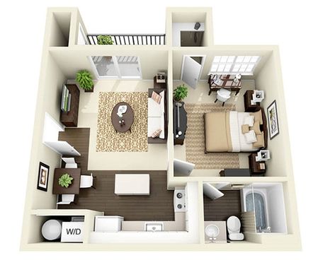 Find apartments for rent at Viva Max from $829 at 3631 Callaghan Rd in San Antonio, TX. Viva Max has rentals available ranging from 600-800 sq ft. Apartment Furniture Layout, Small Apartment Floor Plans, Homey Touches, 1 Bed Apartment, 3d Plan, 2d Floor Plan, Apartment Plan, Sims Freeplay Houses, 3d Floor Plans