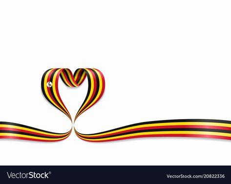 Ugandan Flag, Uganda Flag, Ribbon Vector, Uganda, High Res, Png Images, Adobe Illustrator, Heart Shapes, Vector Images