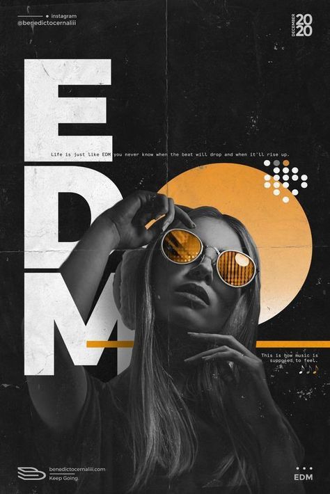 Creative Posters Design, Edm Graphic Design, Photo Design Poster, Glamour Graphic Design, Graphic Design Ideas Creativity, Portrait Poster Design, Edm Poster, Graphic Design Posters Ideas, Plakat Design Inspiration