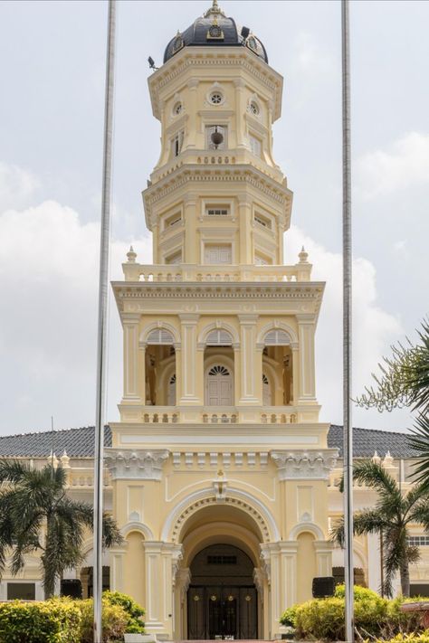 A stunning mosque with a mix of architectural styles! For more info, click the link! Johor Bahru Malaysia, Architectural Styles, Johor Bahru, Architecture Fashion, Top 50, Places Around The World, Things To Do, Around The World, Around The Worlds