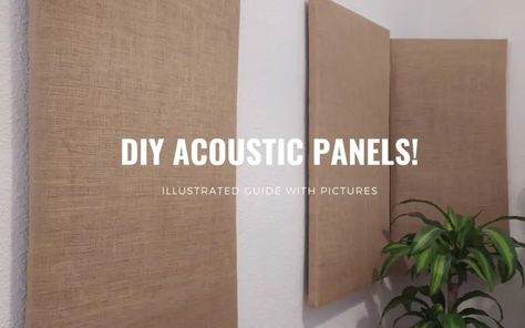 Sound Panels Diy, Sound Panels Design, Soundproof Room Diy, Diy Acoustic Panels, Sound Proofing A Room, Acustic Panels, Soundproofing Diy, Acoustic Panels Diy, Home Recording Studio Setup