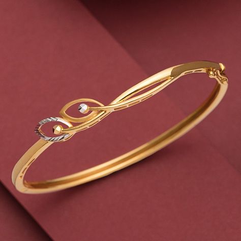 Buy 22K Plain Gold Bracelet for Women At jewelegance.com Bracelet For Girls Gold Indian, Breslate For Girl Gold, Bracelate Design Gold For Woman, Kadas For Women Gold, Simple Gold Bracelet Designs For Women, Bracelets Gold Bracelets Gold Simple For Women, Women Bangles Gold, Gold Kada Design For Women Indian, Antique Kada Bracelet Gold For Women