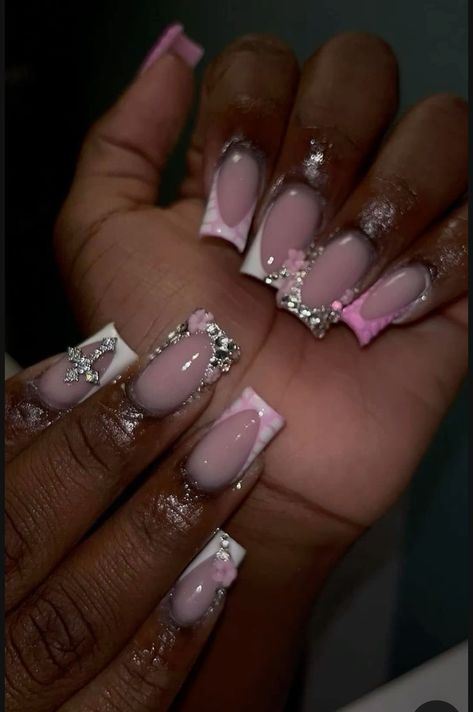 Cute Nails Designs, Birthday Nail Designs, Birthday Nail, Hard Nails, Girly Acrylic, Basic Nails, Girly Acrylic Nails, Acrylic Nails Designs, Cute Acrylic Nail Designs