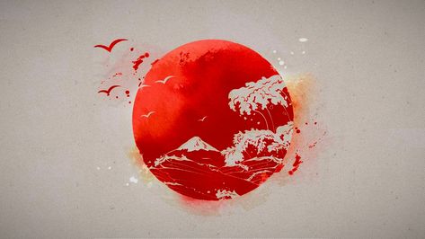 Sun Wallpaper, Sun Drawing, Japanese Wallpaper Iphone, Japanese Flag, Japan Flag, Mountain Illustration, Flag Tattoo, Japanese Drawings, Blockchain Cryptocurrency