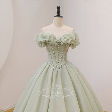 Green Fairy Prom Dress, Quinceanera Court Dresses, Sage Green Wedding Dress, Green Ball Gown, Fairy Prom Dress, Puff Skirt, Short Green Dress, Light Green Dress, Green Wedding Dresses