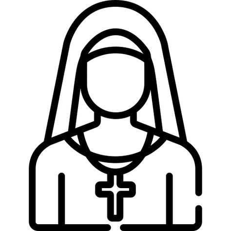 Nun Drawing, Character Flat, Red Monochrome, Icon Download, Book Art Drawings, Icon Font, Vector Icons, Easy Drawings, Icon Design