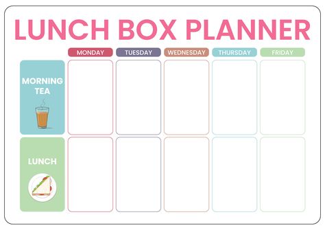 Introducing the Lunchbox Planner Printable, a game-changing tool to revolutionize your meal planning and elevate your lunchtime experience. Say goodbye to packing the same uninspiring lunches or scrambling at the last minute. With our planner, you can take control of your lunches and discover a world of delicious possibilities. Visit www.theprintables.in and download your free printable today! Lunchbox Planner, School Lunch Planner, Lunch Planner, The Lunchbox, Kids Food, Lunch Menu, Morning Tea, Friday Morning, School Lunch