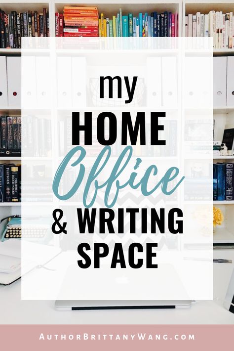 I'm so excited to show you my home office and writing space and how I organized it! Being a full time writer, it was about time I did an office makeover. Featured in this video are my rainbow bookshelf, desk, reading nook, and office organization hacks! Writer's Office Ideas, Author Office Work Spaces, Writers Home Office, Office Bookshelf Organization, Writing Workspace, Writing Space Inspiration, Office Organization Hacks, Writers Office, Author Office