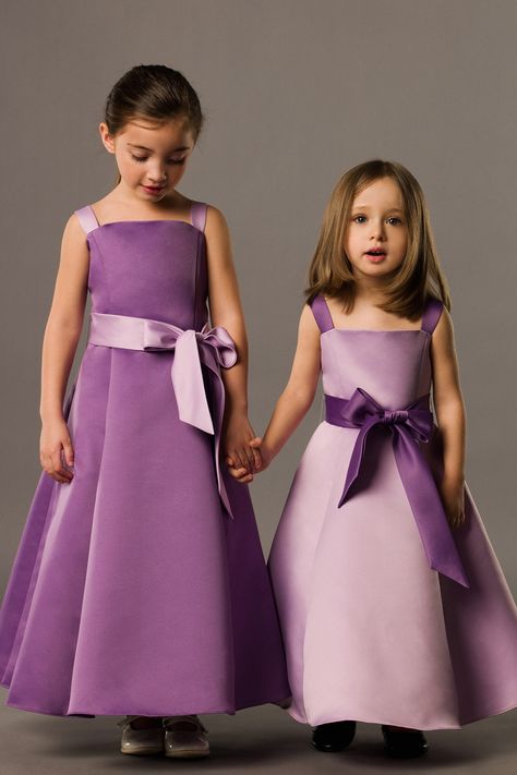 Perfect A-line satin sleeveless flower girl dress love theses flower girl dresses Purple Combination, Sleeveless Flower Girl Dresses, Bridesmaid Dresses Uk, Purple Bridesmaids, Purple Dresses, Purple Bridesmaid Dresses, Fall Wedding Dresses, Cheap Wedding Dress, Flower Girl Dress