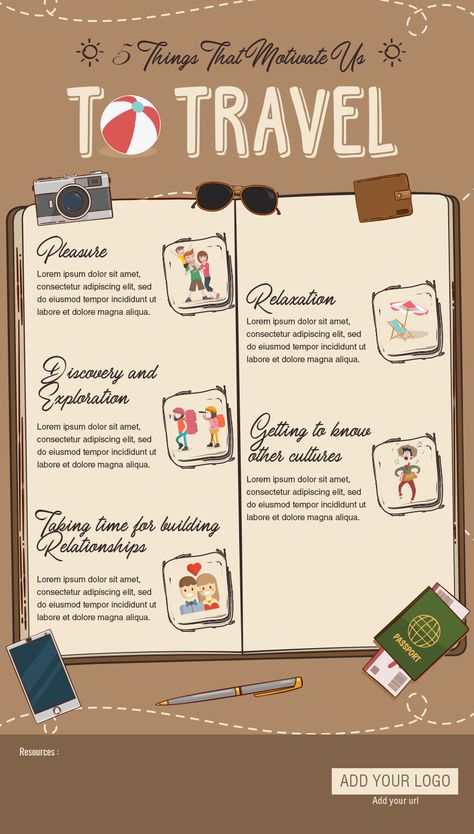 5 Things that Motivate Us to #Travel PSD Template [Infographic Template] Template For Infographics, Travel Infographic Design, Infographic Ideas, Infographics Template, Infographic Layout, Infographic Inspiration, Travel Infographic, Infographic Design Layout, Page Layout Design