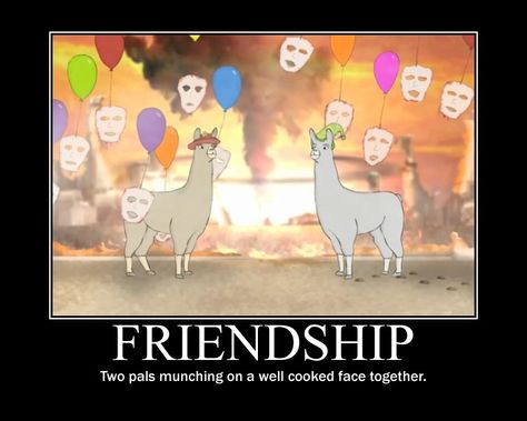 Friendship :) Lama Drawing, Cute Lama, Charlie The Unicorn, Hat Quotes, Llamas With Hats, Weird Humor, Happy Tree, The Unicorn, Dankest Memes