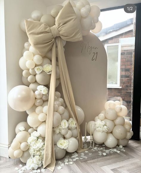 32nd Birthday, Bridal Shower Balloons, 32 Birthday, All White Party, Birthday Party Theme Decorations, Diy Birthday Decorations, Shower Bebe, Butterfly Baby, Baby Gender Reveal