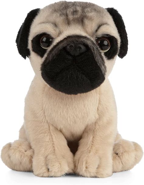 Living Nature Pug Puppy, Realistic Soft Cuddly Dog Toy, Naturli Eco-Friendly Plush, 16cm Pug Plush, Black German Shepherd Puppies, Black Pug Puppies, Toy Bulldog, Soft Toy Dog, Dog Suit, Dog Stuffed Animal, Cuddly Animals, Soft Toy Animals