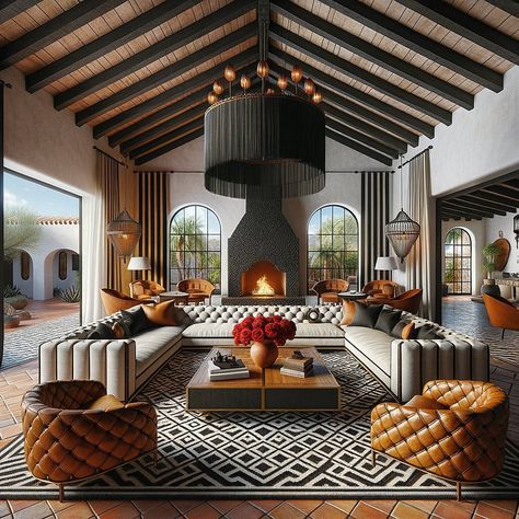 Personalmente, A mi @giLherrera me encantan estos tonos: Elegante, Limpio, pero MUCHÍSIMA personalidad. ReLax con unos toques de “WOW” 😉🇲🇽 1 of 6 Digital Renderings (SEE PREVIOUS POSTS: what’s your favorite?) for a SPECIAL PROJECT of My: Twist of a Modern Mexican Hacienda Living Room(requested by client) with a Tulum/Cabo VIBE. . At CoLores Decor Our team is constantly experimenting with textures & “WOW” styles for a UNIQUE statement design for any room…Introducing TOP 🇲🇽 MeXican Artisan D... Mexican Luxury Aesthetic, Mexican Luxury Interior Design, Mexican Modern House Living Room, Mexican Home Decor Living Room, Modern Mexican Hacienda, Morroco Aesthetic Living Room, Hacienda Living Room, Mexican Luxury, Modern Moroccan Interior Design