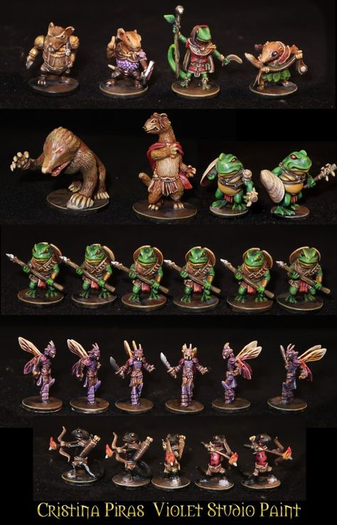 Mice And Mystics, Miniature Figures, Fantasy Miniatures, Paint Painting, Miniature Painting, Mice, Board Games, My Blog, Violet