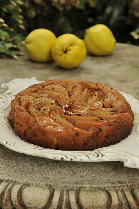 Upside Down Quince Cake | Seasons with Sheridan Quince Recipes, Quince Cakes, Quince Cake, Cake Frosting Recipe, Cake Mixture, Upside Down Cake, Cake Frosting, Frosting Recipes, Cake Ingredients