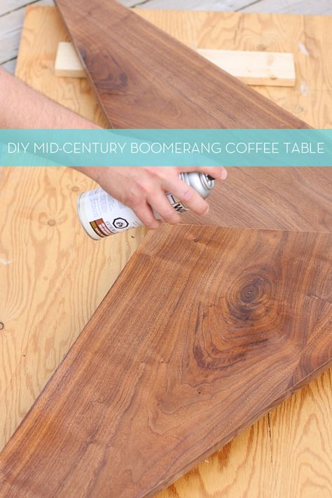 Make your very own Mid-Century boomerang coffee table with that perfect pop of color for your home! Diy Boomerang, Diy Mid Century Modern Furniture, Mcm Coffee Table, Diy Mid Century Modern, Build A Farmhouse Table, Diy Mid Century, Woodworking Store, Woodworking Projects For Kids, Mid Century Modern Coffee Table