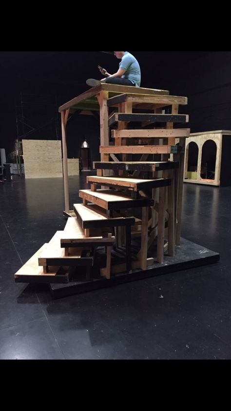 Platform Set Design, Theater Props Stage Design, Clue Set Design, Theatre Stairs Set Design, Stagecraft Theatre, Miniature Theater Stage Design, Anastasia Musical Set Design, Abstract Set Design Theatre, Surrealism Theatre Set Design