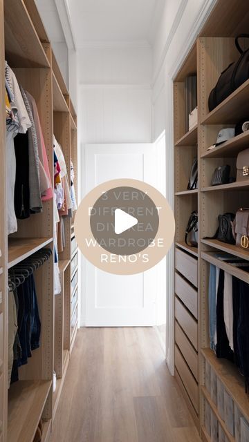 Ikea Pax Open Wardrobe, Diy Wardrobe Room, Narrow Walk In Wardrobe Ideas, Walk In Wardrobe Box Room, Ikea Pax Walk In Closet Ideas, Wall Closet Makeover, Walk In Closet Ikea Pax Wardrobe Design, Wardrobe Hangers Ideas, Garderobe Room