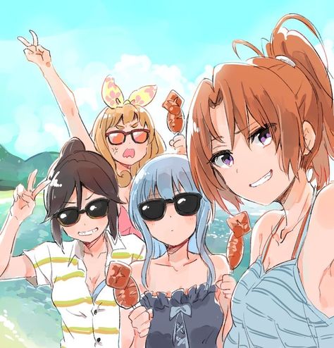 Anime Group Of Friends, Hibike Euphonium, Poses Anime, Anime Group, Anime Friendship, Anime Sisters, Drawings Of Friends, 5 Anime, Yuri Anime