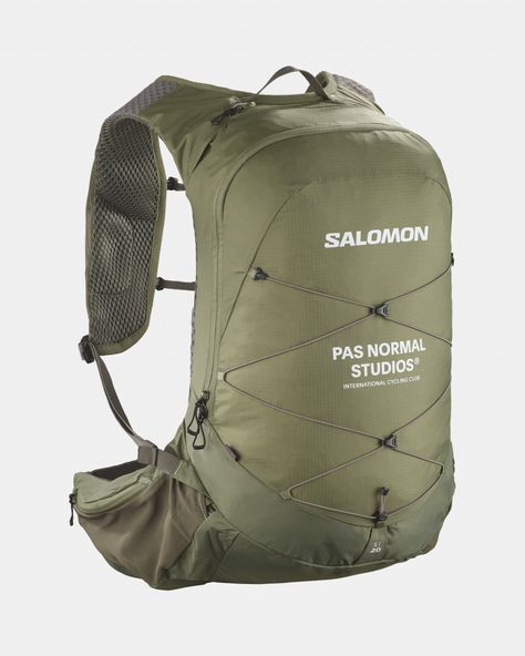 PNS x Salomon XT20 Bag - Light Olive - Pas Normal Studios Mountain Outfits, Wood Perfume, Toothpaste Tablets, Breath Spray, Pas Normal Studios, Pas Normal, Toothbrush And Toothpaste, Cycling Club, Bike Training