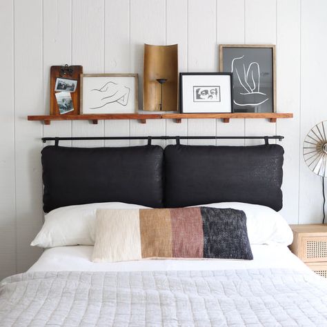 DIY leather headboard