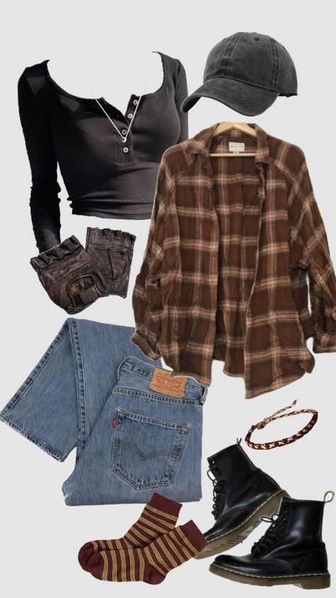 Earthy Outfits, Swaggy Outfits, Really Cute Outfits, Outfit Inspo Fall, Edgy Outfits, Casual Style Outfits, Teen Fashion Outfits, Retro Outfits, Grunge Outfits