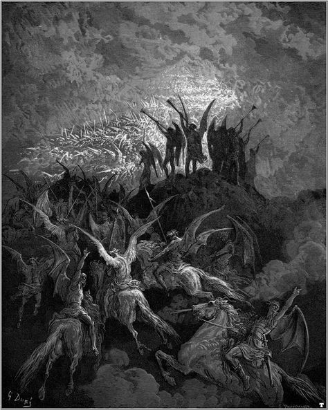 ancient angel paintings | Gustave Doré Paul Gustave Doré, Gustavo Dore, Milton Paradise Lost, Christian Imagery, Paradise Lost, Gustave Dore, Biblical Art, Art Et Illustration, Wood Engraving